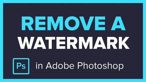 And it automatically removes the original background from a photo and places the subject on a transparent background. How to Remove a Watermark from an Image in Adobe Photoshop ...