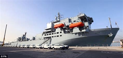 hospital ship argus arrives in sierra leone for all out war on ebola daily mail online
