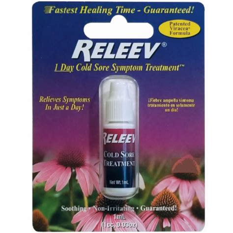 Releev Cold Sore Liquid Treatment Viracea Formula 1 Ml Exp 01312025