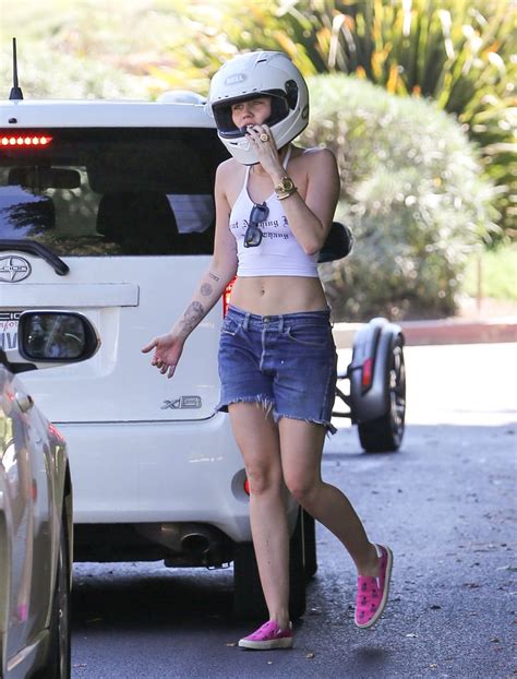 When Her Helmet Was Bigger Than Her Top Miley Cyrus