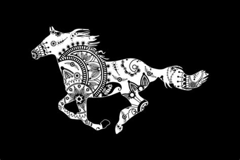 Download Mandala horse SVG DXF EPS PNG AI Graphic by twelvepapers - Creative Fabrica