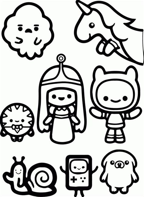 Adventure Time Coloring Pages Chibi Adventure Time Coloring Pages