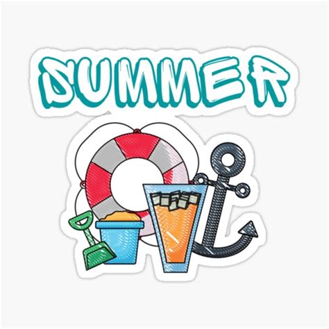 Summer Pool Party Bbq 7 Sticker For Sale By Bonpatterns Redbubble