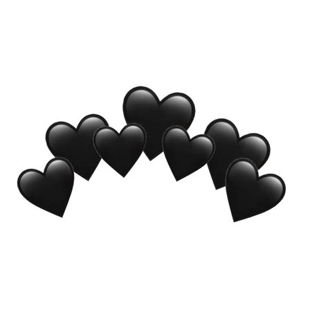 heart crown heartcrown black blackheart sticker by @naxkano png image
