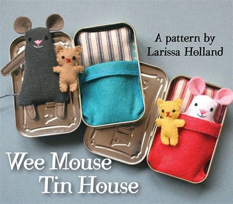 Wee Mouse Tin House Pdf Pattern Etsy Tin House Sewing Projects