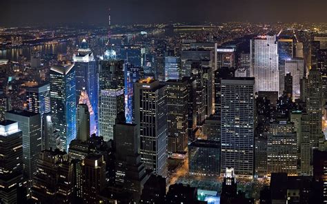 New York Skyline Night Wallpaper Rehare