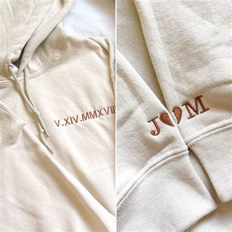 Custom Couples Embroidered Hoodie Personalized T Engagement Ts