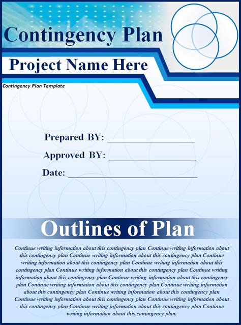 contingency plan templates  word templates