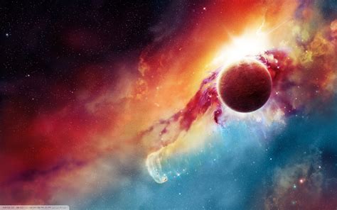 Digital Art Space Nebula Planet Stars Space Art Wallpapers Hd