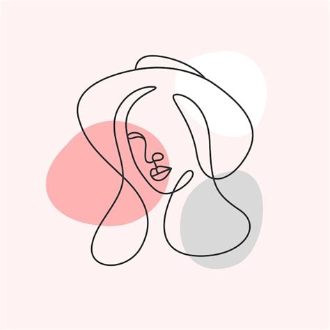 Premium Vector Womans Face In Aesthetic Line Art Style