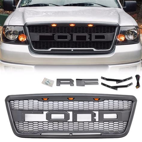 Grille Inserts Gray Raptor Style Grill Grille Insert For 2004 2008 Ford
