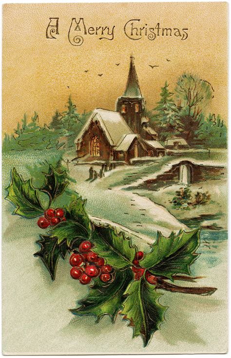 Snow Covered Country Church Scene Old Design Shop Blog