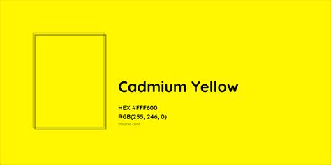 About Cadmium Yellow Color Codes Similar Colors And Paints