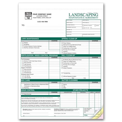 Landscaping Agreement Forms