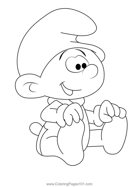 Baby Smurf Coloring Page For Kids Free The Smurfs Printable Coloring