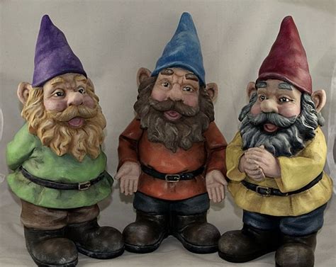 Hand Painted Garden Gnomes 10 Charity Donation 2100 Via Etsy