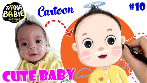 How To Draw Cute Baby Chibi Cartoon From A Photo 10 Youtube