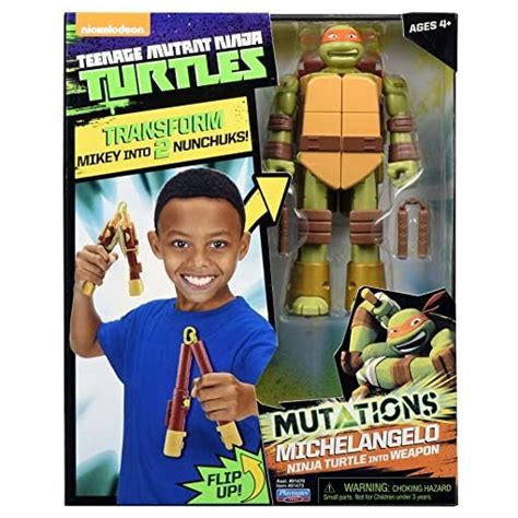 Teenage Mutant Ninja Turtles Mutations Figure To Weapon Michelangelo