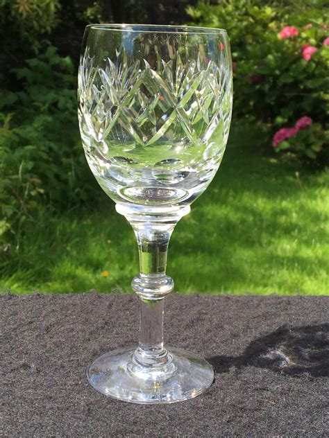 Royal Doulton Crystal GEORGIAN Cut Hock Wine Glass Glasses 6 1