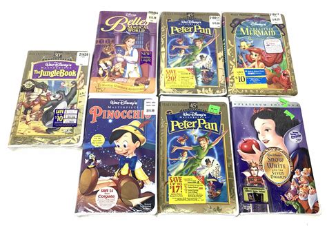 Lot 7 Vintage Sealed Disney VHS Tapes Snow White