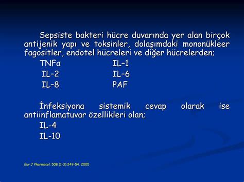 PPT DENEYSEL SEPSİS MODELİNDE HİPERBARİK OKSİJEN TEDAVİSİNİN SİTOKİN