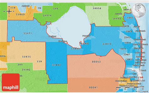 Political Shades 3d Map Of Zip Codes Starting With 334
