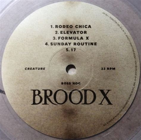Boss Hog Brood X [clear Vinyl] Lp Us Pop Uk