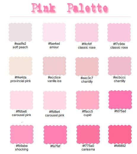 Pink Palette Pink Ladies Pinterest