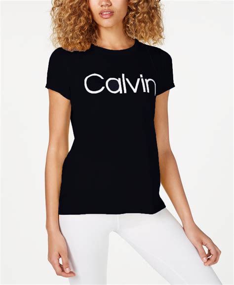 Calvin Klein Performance Women S Logo T Shirt Black Size Extra Large