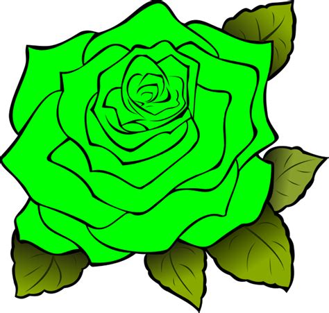 Green Rose Flower Clip Art At Vector Clip Art