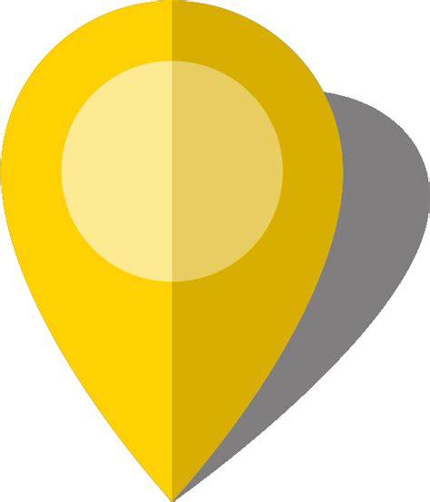 Download Simple Location Map Pin Icon10 Yellow Free Vector Data