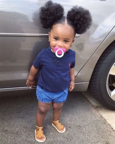 Hairstyles for black girls don't need to be complex or involve a ton of twisting and braiding. 40 Cute Hairstyles for Black Little Girls | herinterest.com/