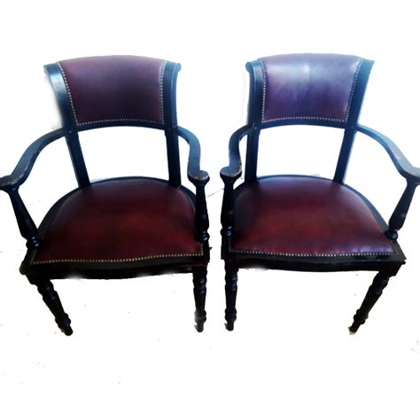 Antique club chairs, large english edwardian club chair. Pair of Antique English Armchairs in Maroon Leather ...