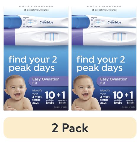 2 Pack Clearblue Ovulation Complete Starter Kit 10 Ovulation Tests
