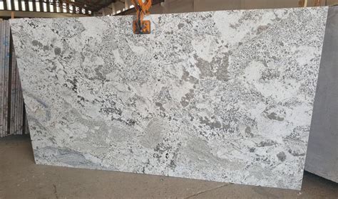 Polished Alpine White Granite Slabs Indian Granite Slabs