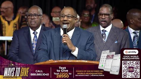 Wednesday Evening Service Of The Cogic 115th Holy Convocation Youtube