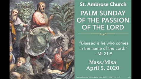 Palm Sunday Of The Passion Of The Lord Mass Misa De Domingo De Ramos