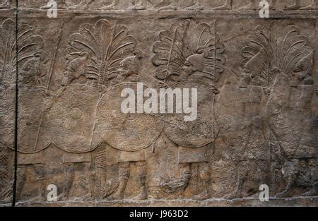 Assyrian Relief Sculpture Panel Detail Of A Hand Holding A Mace From