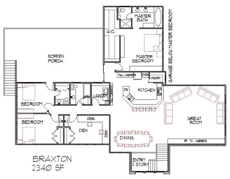 Grand Double Staircase House Floor Plans 5 Bedroom 2 Story 4 Car Garage