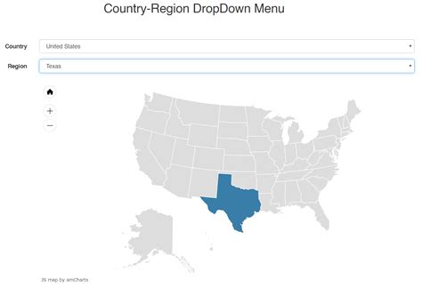 How To Use Amcharts With Country Region Dropdown Menu