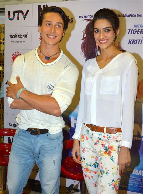 Actors Tiger And Kriti During A Press Conference To Promote Their