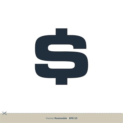 Premium Vector Dollar Sign Icon Vector Logo Template Illustration