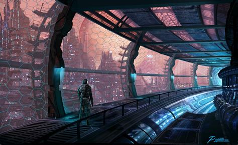 Space Station Mike Paolilli Sci Fi Concept Art Sci Fi Environment