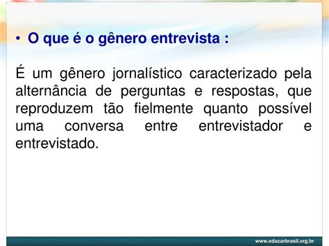 O Que é Genero Textual Entrevista
