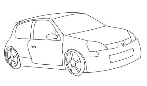 COLOREA TUS DIBUJOS: Dibujo de un Carro de dos puertas ...