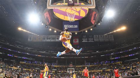 Lebron james (team lebron) with a dunk vs the team durant, 03/07/2021. The iconic imagery and message in a bottle moments of ...