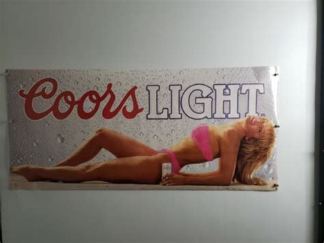 Coors Light Original 1991 Pinup Bikini Girl Vintage Poster Man Cave