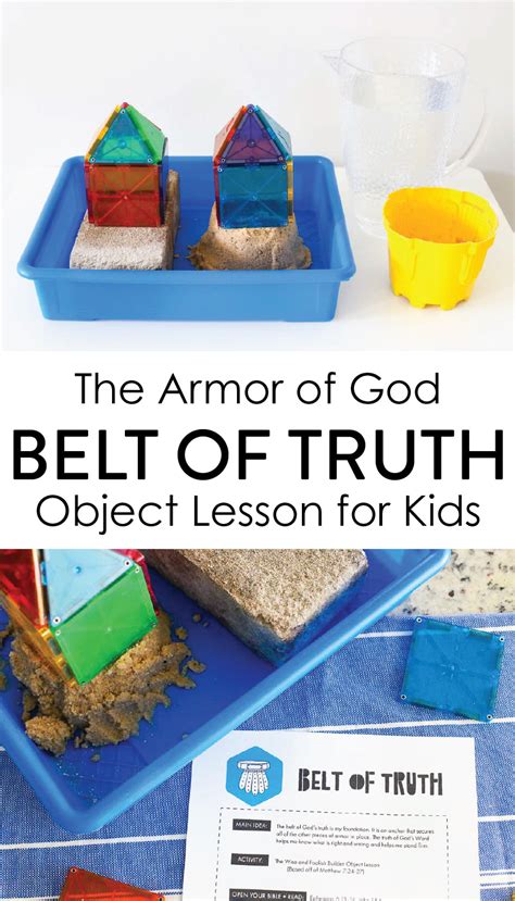The Armor Of God Belt Of Truth Object Lesson For Kids The Littles And Me