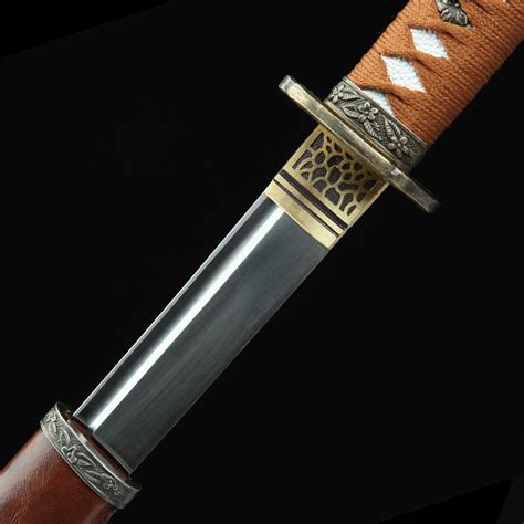Handmade Spring Steel Real Japanese Katana Samurai Swords With Brown