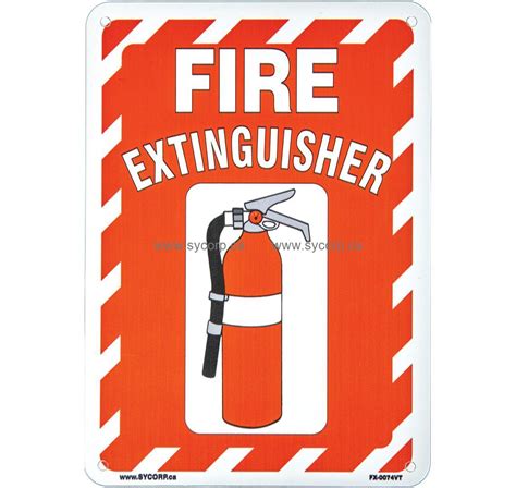 Sign 10 X 7 Fire Extinguisher Each Fx0074vt